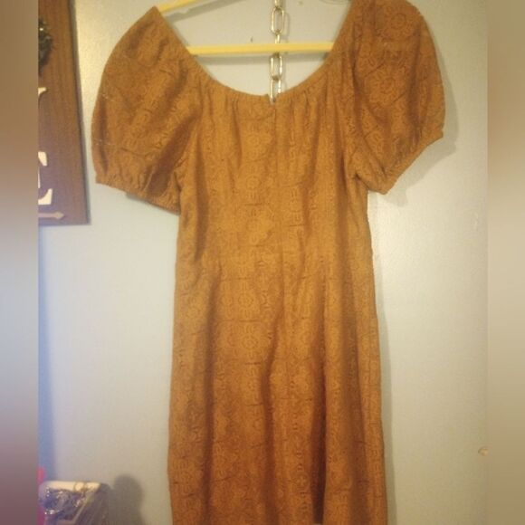 Cato lace off the shoulder knee length dress - Picture 4 of 10